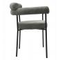 4 Sillones cervantes, metal, tapizado tejido bouclé gris - 4 unidades