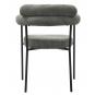 4 Sillones cervantes, metal, tapizado tejido bouclé gris - 4 unidades