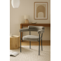 4 Sillones cervantes, metal, tapizado tejido bouclé gris - 4 unidades