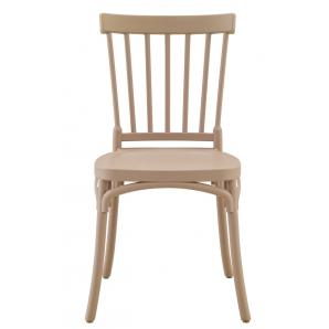 4 Sillas milos 43, apilable, tratamiento anti uv, polipropileno tórtora - 4 unidades