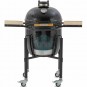 Barbacoa de Carbón Ø 46 cm con Carro y Mesas Laterales de Bambú, Kamado Monolith ONE.55