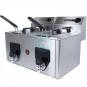 Freidora Eléctrica Sobremesa, Doble Cuba 8+8 Litros, con Grifo de Vaciado, Sammic PF1010