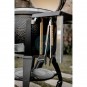 Barbacoa de Carbón Ø 46 cm con Carro y Mesas Laterales de Bambú Negras, Kamado Classic Avantgarde