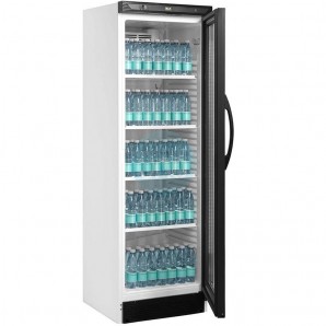 Nevera Expositora Blanca con Marco Negro, 5 Alturas, Fondo 60 cm, 350 Litros, Tefcold