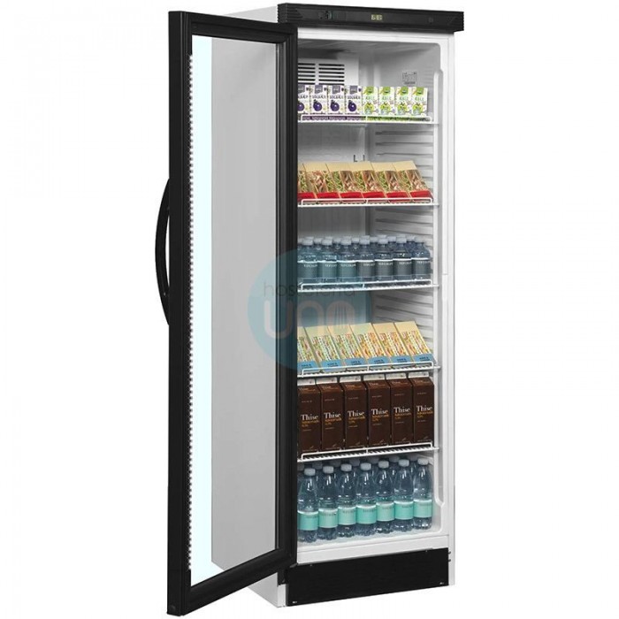 Nevera Expositora Blanca con Marco Negro, 5 Alturas, Fondo 60 cm, 350 Litros, D-I, Tefcold