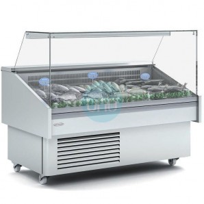 Vitrina Refrigerada de Pescado, 1 Metro, Cristal Recto, Docriluc DC100RREF
