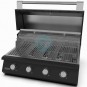 Barbacoa de Gas Encastrable, 4 Quemadores, 82 cm Ancho, Brabura Grills Fusión Lite 14