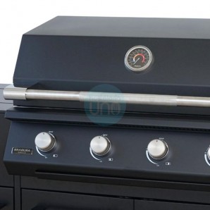 Barbacoa de Gas Encastrable, 4 Quemadores, 82 cm Ancho, Brabura Grills Fusión Lite 14