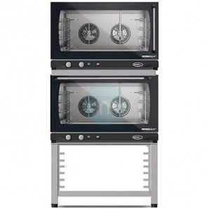 Columna de Hornos Convección Eléctricos, con Humidificador, 4+4 Bandejas 60x40, Control Manual, con Soporte, UNOX Rosella DUO