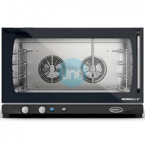 Columna de Hornos Convección Eléctricos, con Humidificador, 4+4 Bandejas 60x40, Control Manual, con Soporte, UNOX Rosella DUO