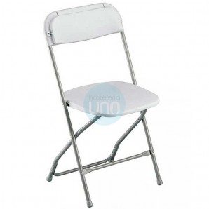 8 Sillas SAM Gris Claro, Plegable, Ancho 43 cm, Fondo 44 cm, Alto 80 cm, Garbar - 8 unidades