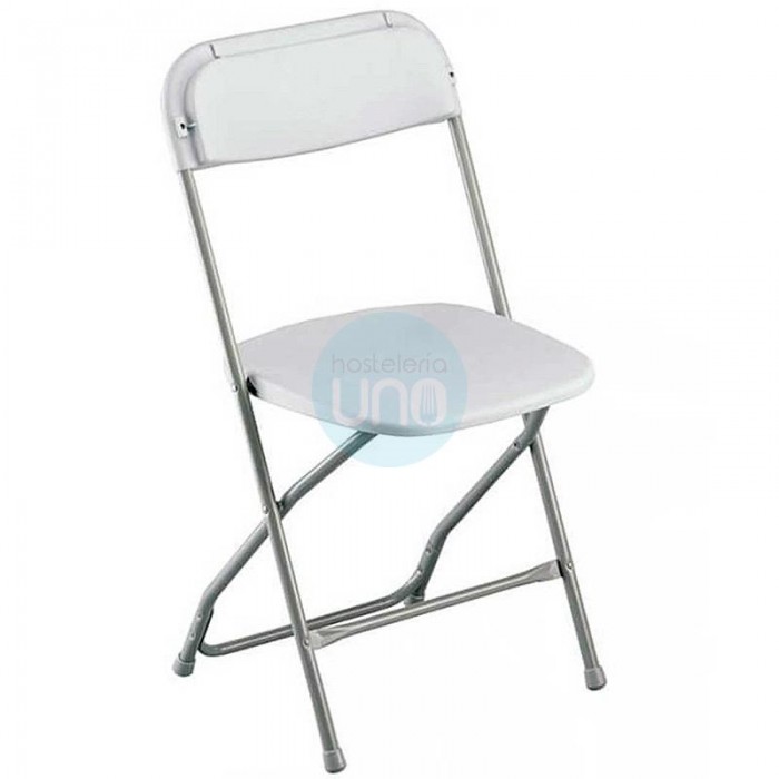 8 Sillas SAM Gris Claro, Plegable, Ancho 43 cm, Fondo 44 cm, Alto 80 cm, Garbar - 8 unidades