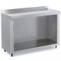 Mesa Contra Mostrador, 80 cm Ancho, sin Balda intermedia, Acero inox Satinado, MC8S