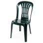 100 Sillas canarias, monoblock, apilable, verde - 100 unidades