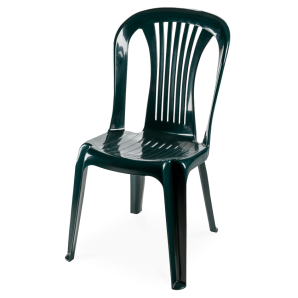 100 Sillas lago, monoblock, apilable, verde - 100 unidades