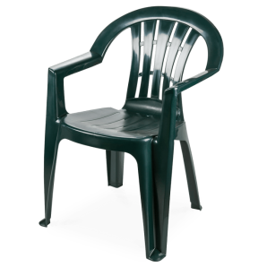 160 Sillones canarias, monoblock, apilable, verde - 160 unidades