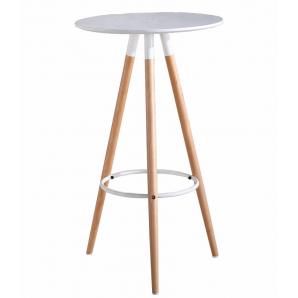 Mesa alta otilia new, madera, tapa blanca de 60 cms