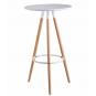 Mesa alta otilia new, madera, tapa blanca de 60 cms