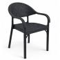 4 Sillones rick, apilable, polipropileno antracita - 4 unidades