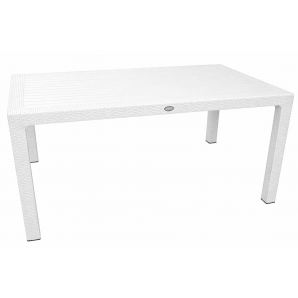 Mesa mijas, polipropileno blanco, 150 x 90 cms