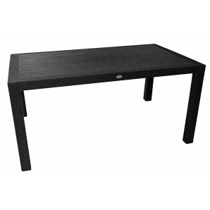 Mesa mijas, polipropileno negro, 150 x 90 cms