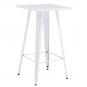 Mesa alta tol ek limited, acero, blanca, 60 x 60 cms