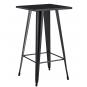 Mesa alta tol ek limited, acero, negra, 60 x 60 cms