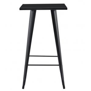 Mesa alta tol ek limited, acero, negra, 60 x 60 cms