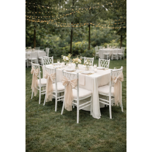 4 Sillas trenza, apilable, polipropileno blanco - 4 unidades