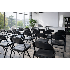 6 Sillas toscana, plegable, metal, negra - 6 unidades