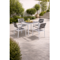 4 Sillones garibaldi, metal blanco, polywood gris - 4 unidades