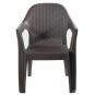 6 Sillones cies, apilable, polipropileno marrón chocolate - 6 unidades