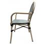 4 Sillones taramay, apilable, aluminio, mesh crema y verde - 4 unidades