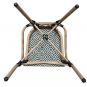 4 Sillones taramay, apilable, aluminio, mesh crema y verde - 4 unidades