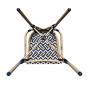 4 Sillones taramay, apilable, aluminio, mesh blanco y negro - 4 unidades
