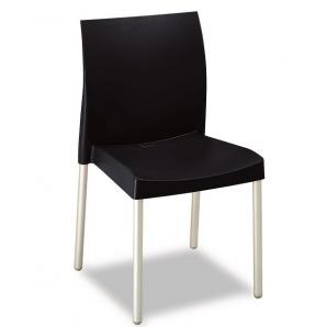 40 Sillas sandra, aluminio, polipropileno negro* - 40 unidades