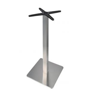 2 Bases de mesa rhin, alta, acero inoxidable, base de 45 x 45 cms, altura 110 cms, pulido satinado - 2 unidades