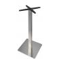 2 Bases de mesa rhin, alta, acero inoxidable, base de 45 x 45 cms, altura 110 cms, pulido satinado - 2 unidades