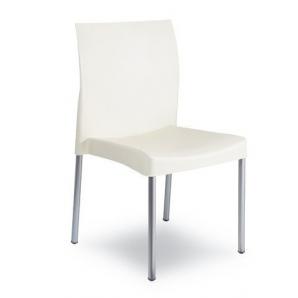 4 Sillas sandra, aluminio, polipropileno blanca* - 4 unidades