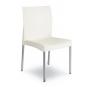 4 Sillas sandra, aluminio, polipropileno blanca* - 4 unidades