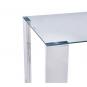 Mesa betsy, acero inoxidable, cristal templado, 160x90 cms