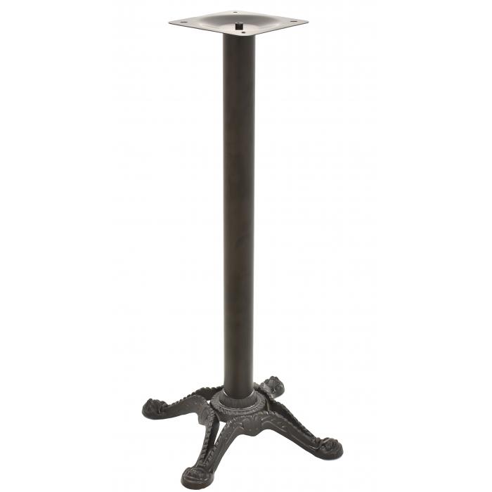 2 Bases de mesa ródano, alta, fundición, negra, base de 58 x 58 cms, altura 110 cms - 2 unidades