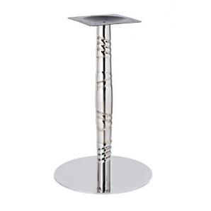 2 Bases de mesa luxor, acero inoxidable, acabado espejo, base 45 cms diámetro, altura 72 cms - 2 unidades