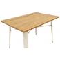 Mesa tol, acero, blanca, madera, 120x80 cms