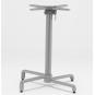 2 Bases de mesa bahia, abatible, aluminio fundido, plata - 2 unidades