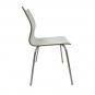 5 Sillas amelie, apilable, acero inoxidable, asiento laminado hpl, blanco roto - 5 unidades