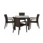 4 Sillones jazmin, apilable, polipropileno antracita - 4 unidades