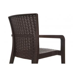4 Sillones jazmin, apilable, polipropileno antracita - 4 unidades