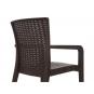 4 Sillones jazmin, apilable, polipropileno antracita - 4 unidades