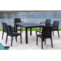 4 Sillones glady, apilable, polipropileno antracita - 4 unidades